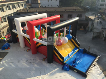 Curso de obstáculo inflável gigante do OEM, jogo de Wrecking Ball para o evento