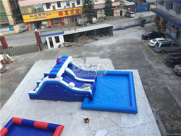 Parque inflável final da água do quintal da onda azul com tamanho de Customzied da associação