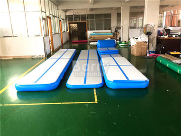 Esteira inflável azul personalizada 3M 5M da ginástica da trilha de ar 6M 8M 10M 12M