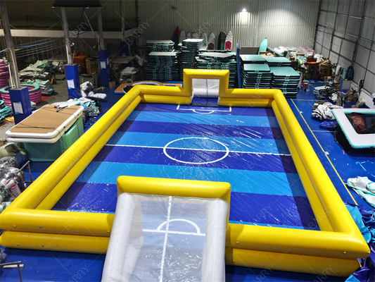 Campo de futebol inflável 20x10m Travessia de PVC com sopro de ar