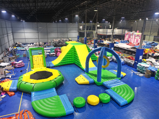 Equipamento de Jogo Aquático Personalizado Comercial Exterior Novo Parque Aquático Flutuante Inflável Verde Para o Mar
