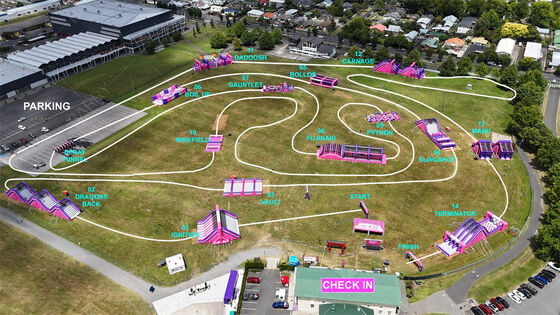 NL Large Inflatable Obstacle Course Inflatable 5K Obstáculos Corrida de corrida