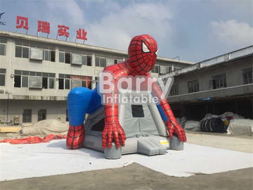 Castelo do leão-de-chácara do homem-aranha feito sob encomenda/casa infláveis salto da explosão para crianças