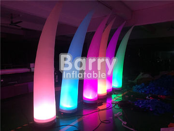 Decoração para Advertsing, coluna clara inflável da iluminação da coluna da explosão do diodo emissor de luz do tubo