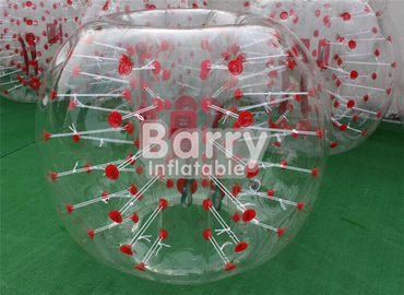 Brinquedos infláveis exteriores 100% TPU/bola de futebol inflável da bolha ponto vermelho do PVC 1.5m