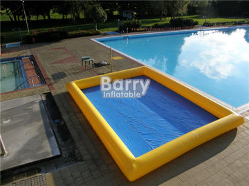 PVC feito-à-medida de 0.9mm retângulo azul selado da piscina ar inflável