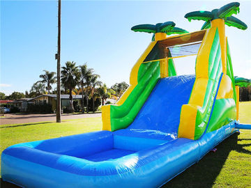 Corrediça de flutuação inflável do PVC de Customzied 0.55mm com piscina
