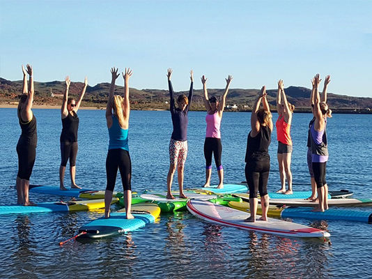 Doca de flutuação inflável do pontão do Sup da ilha da plataforma do Sup do ar de Waterpark para a ioga