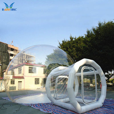 forma clara da abóbada da barraca de acampamento da bolha do túnel exterior do PVC de 1mm