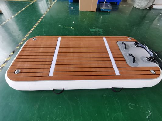 3x1m feito-à-medida cor de flutuação inflável da madeira da doca do barco