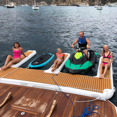 Iate inflável de Jet Ski Floating Dock Pontoon For dos brinquedos duráveis da água