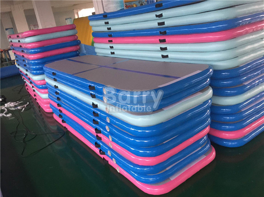 Esteiras infláveis cor-de-rosa verdes azuis EN14960 da ginástica da cor 3X1m