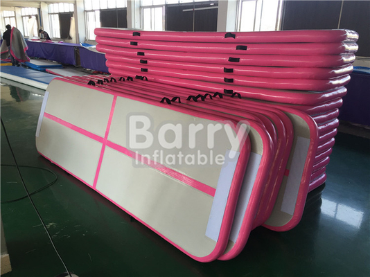 Tamanho inflável da queda 3X1x0.1m do ar da trilha de Aqua Yoga Pink Mat Air da aptidão
