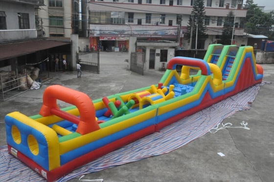 da raça insana inflável do jogo do curso de obstáculo da corrida 5k de 25x3m castelo Bouncy