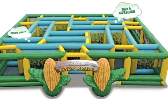 Fogo - milho inflável Maze Game da explosão do curso de obstáculo do retardador