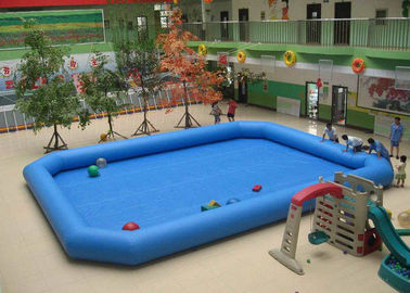 PVC de 0.9mm fora da piscina inflável retangular azul para adultos