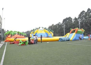 Parque temático inflável da água comercial impermeável com o encerado do PVC de Plato