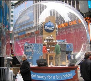 Bola inflável clara gigante da neve dos produtos da propaganda do PVC para o Natal