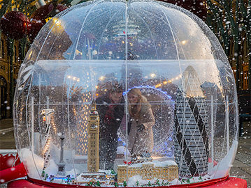 Globo transparente da neve do Natal dos produtos infláveis exteriores da propaganda