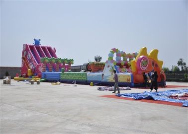 Curso de obstáculo inflável emocionante, curso de obstáculo extremo inflável da precipitação da adrenalina