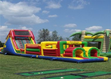 Curso de obstáculo inflável engraçado, ligações em ponte Bouncy do curso de obstáculo com CE