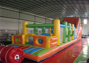 Fogo - campo de jogos do curso de obstáculo/casa infláveis enormes resistentes do salto curso de obstáculo