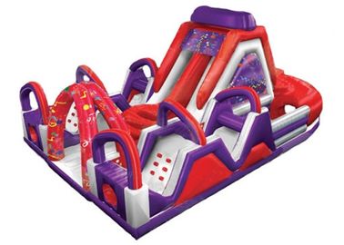 Curso de obstáculo Bouncy inflável colorido/curso inflável do assalto