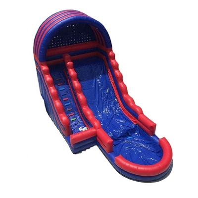 O OEM Plato Inflatable Swimming Pool Water desliza Waterslides vermelhos e azuis da explosão