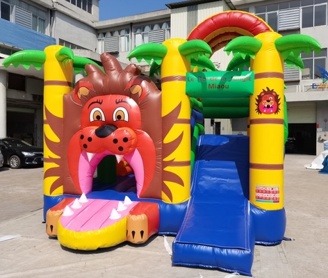 PVC Lion Jumping Castle For Kids animal inflável 5mLX5mWX4mH
