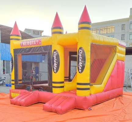 Casa combinado de salto inflável comercial 5mLX5mWX4mH EN71 do leão-de-chácara do castelo