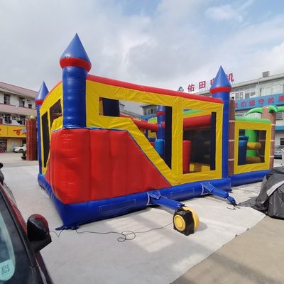 Fogo combinado inflável pequeno personalizado da corrediça do leão-de-chácara - resistente