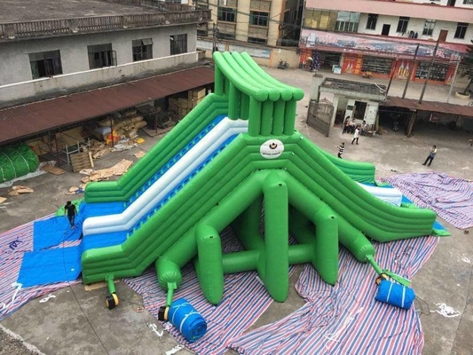 Colorido combinado inflável dobro gigante impermeável da corrediça de água para o adulto