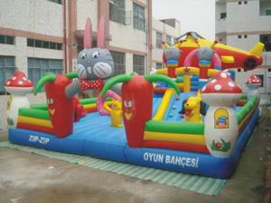 Parque Bouncy inflável do castelo do divertimento de encerado do Pvc para EN14960 exterior