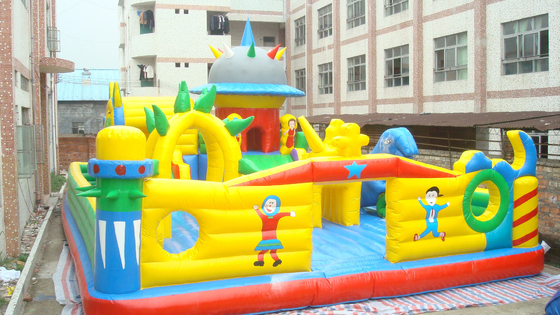 Parque de salto do jogo do castelo do PVC do leão-de-chácara inflável comercial 0.55mm