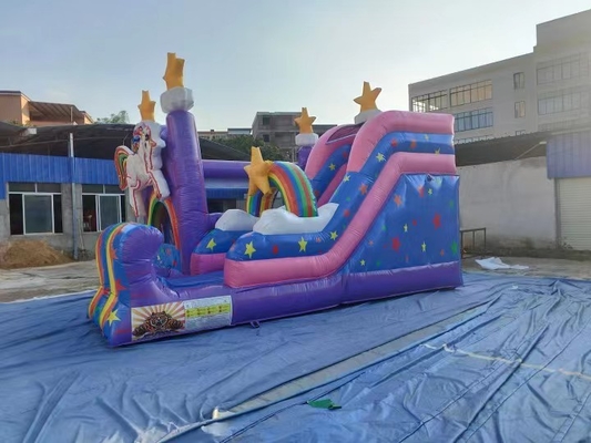 Corrediça de salto inflável do parque de Paly do castelo do anúncio publicitário das crianças