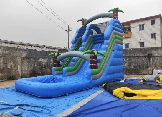 o leão-de-chácara inflável do PVC de 0.55mm levanta o jogo 8x4x6m da corrediça da escada