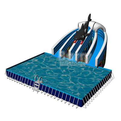 Piscina retangular exterior do quintal com material de encerado do Pvc de 0.9mm