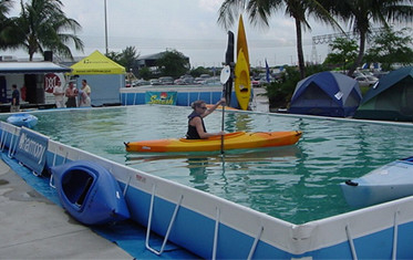 Piscinas à terra acima feitas sob encomenda do quadro do metal para o adulto e as crianças